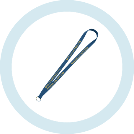 1/2 in Polyester Lanyard w/ Split Ring