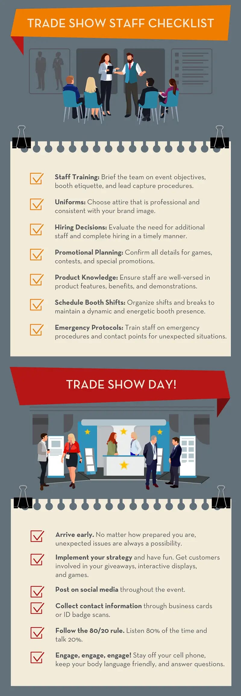 Trade Show Planning Staff and Day of Checklists