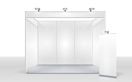 Example of a trade show inline booth