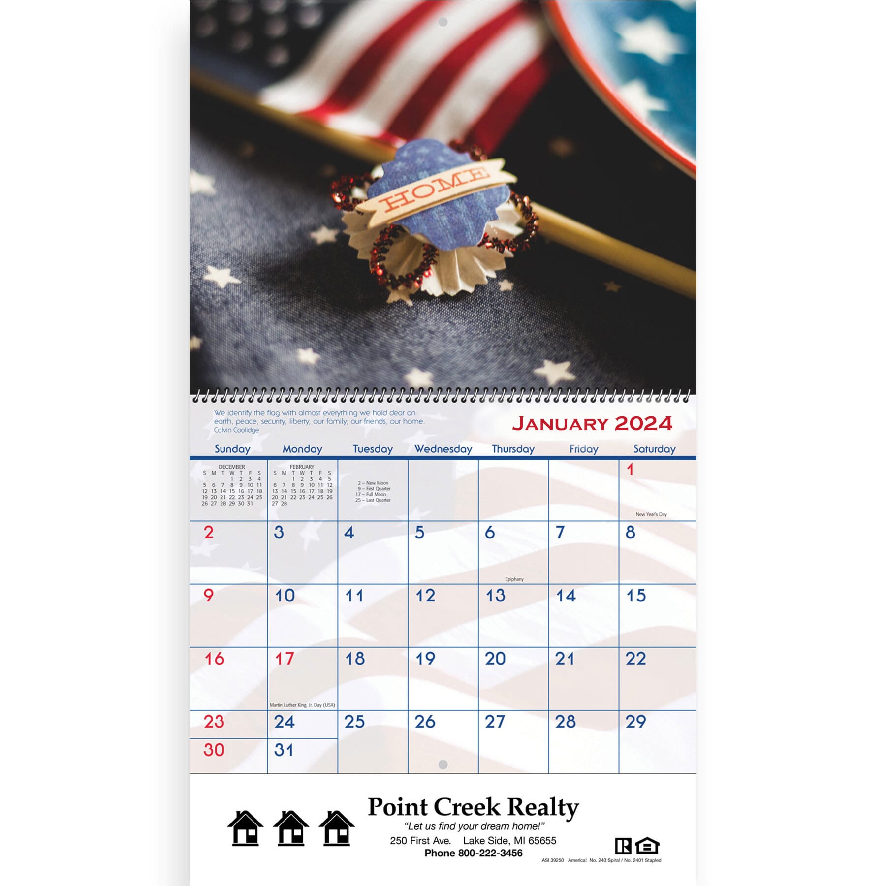 2023 America- Spiral Wall Calendar 