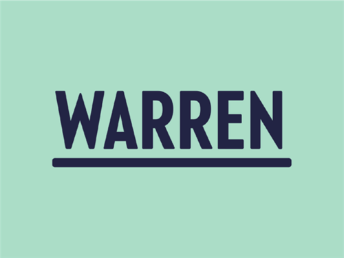 Elizabeth Warren Logo on light green background