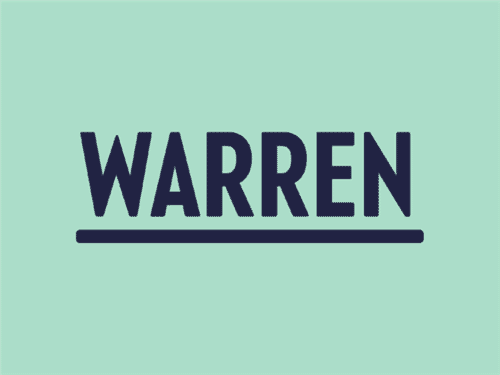 Elizabeth Warren Logo on light green background