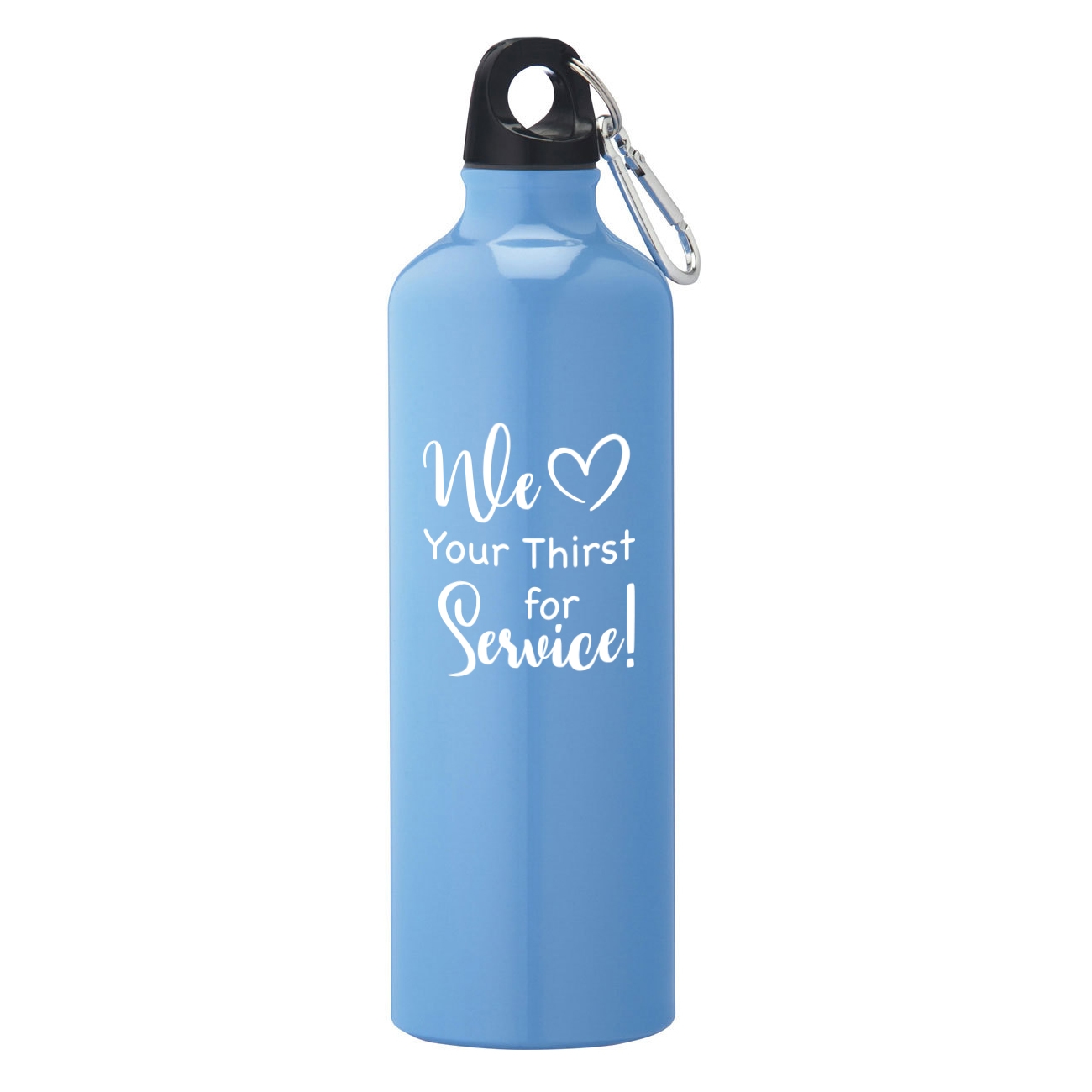 Water bottle with volunteer appreciation logo