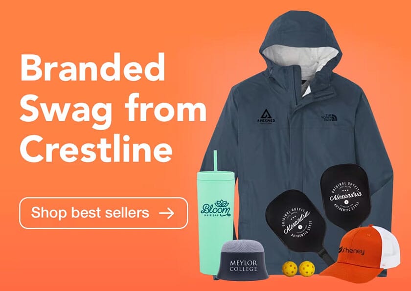 Branded swag from Crestline