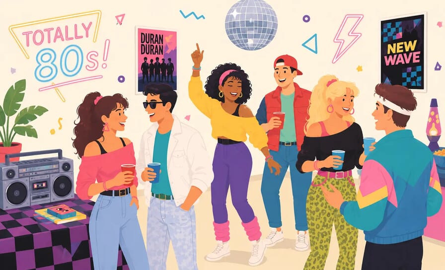 80s themed alumni reunion event