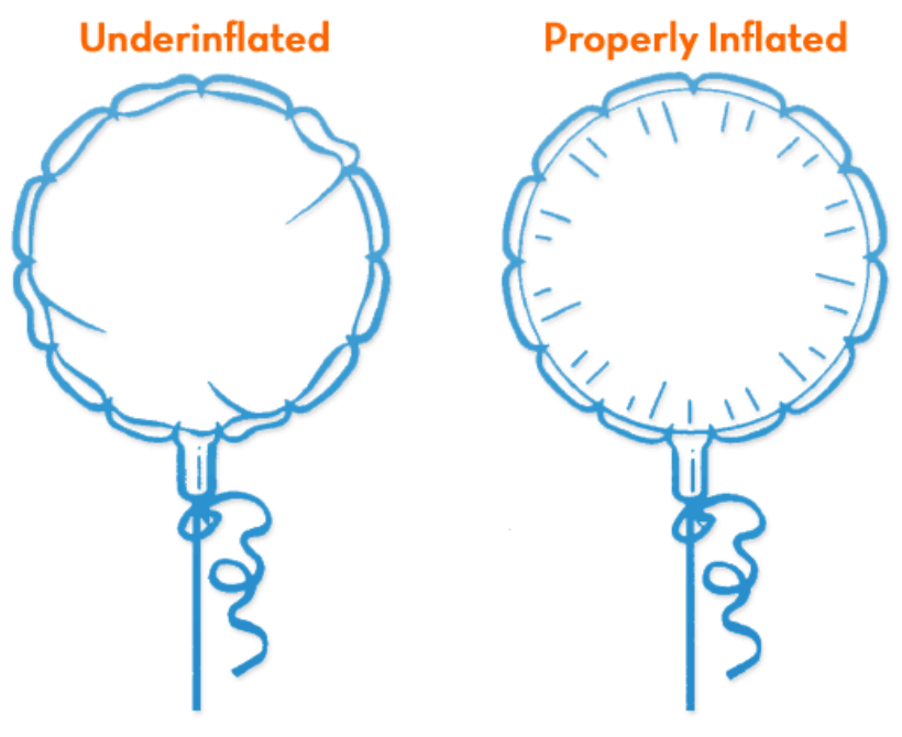 Inflated deals helium balloons