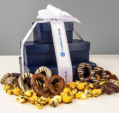 holiday gift food tower