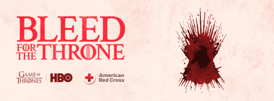 Image of the text 'Bleed for the Throne' with a red bloodstain.