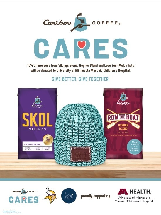 Caribou Coffee cares flyer