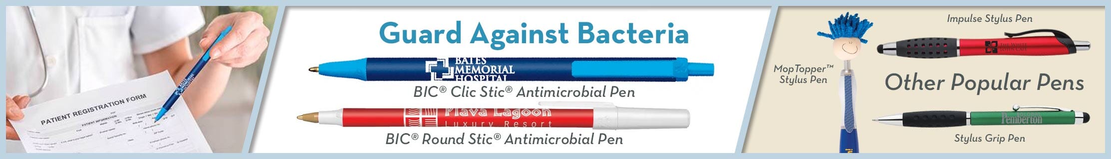 Guard against bacteria with antimicrobial pens