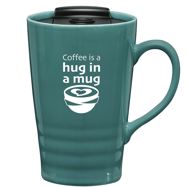 Coffee cup with lid and fun coffee saying