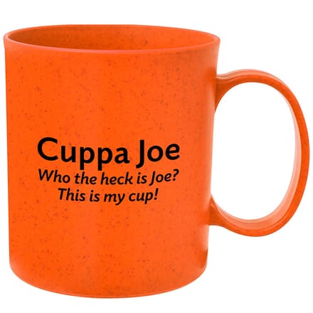 Eco friendly wheat coffee mug with funny saying