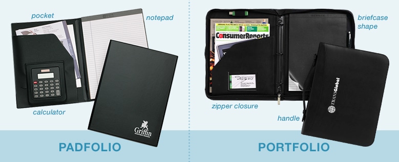 differences between padfolios and portfolios