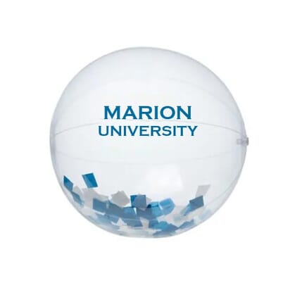 16 Confetti Filled Round Clear Beach Ball