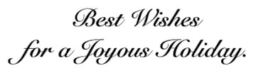 Best Wishes for a Joyous Holiday