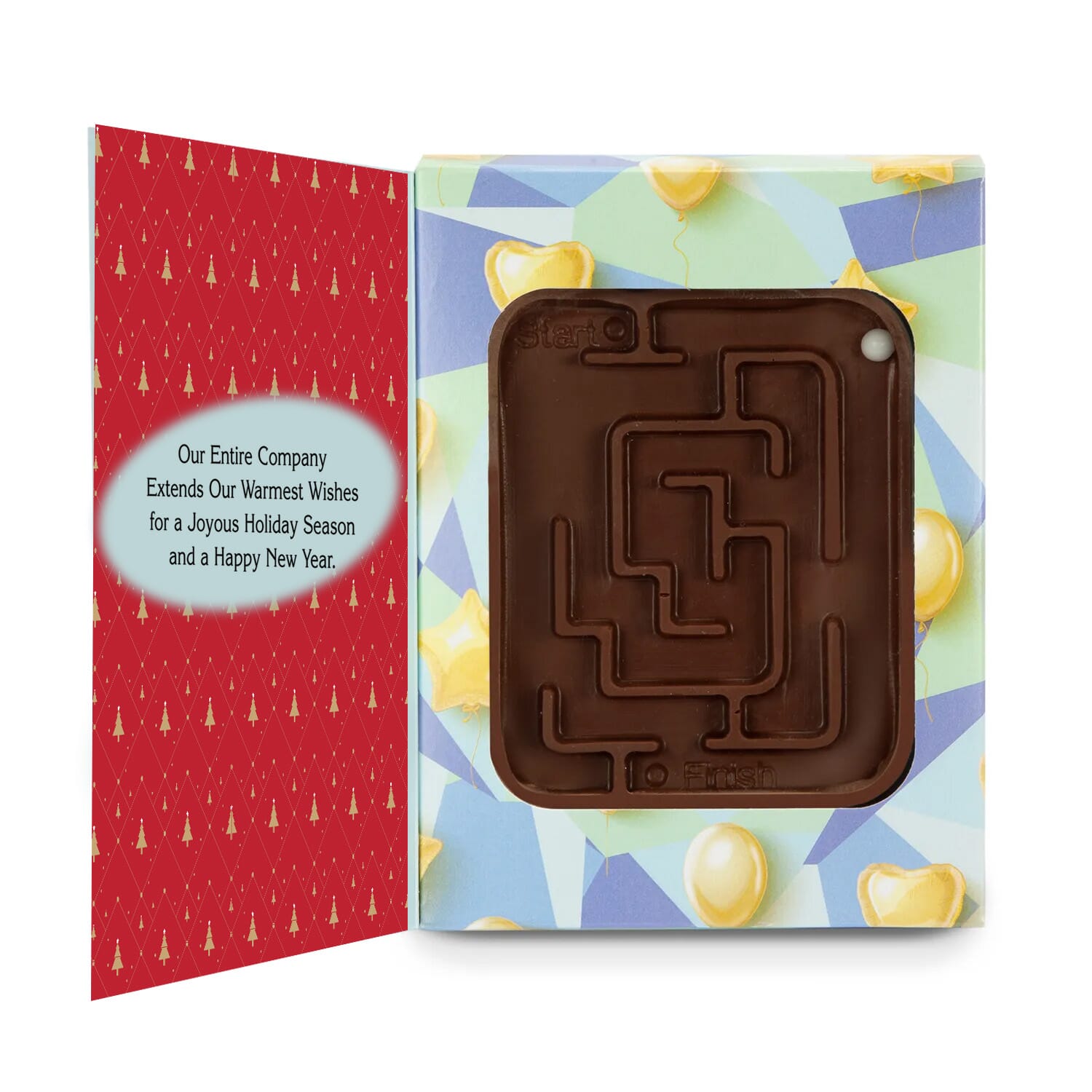 Fully Customizable Box with Milk Chocolate Molded Maze