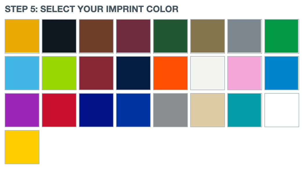 Burma Smelte interpersonel Imprint Color Options – 1 Color, 2 Color & Full Color Printing | Crestline