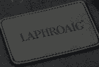 Black leather patch with debossed logo