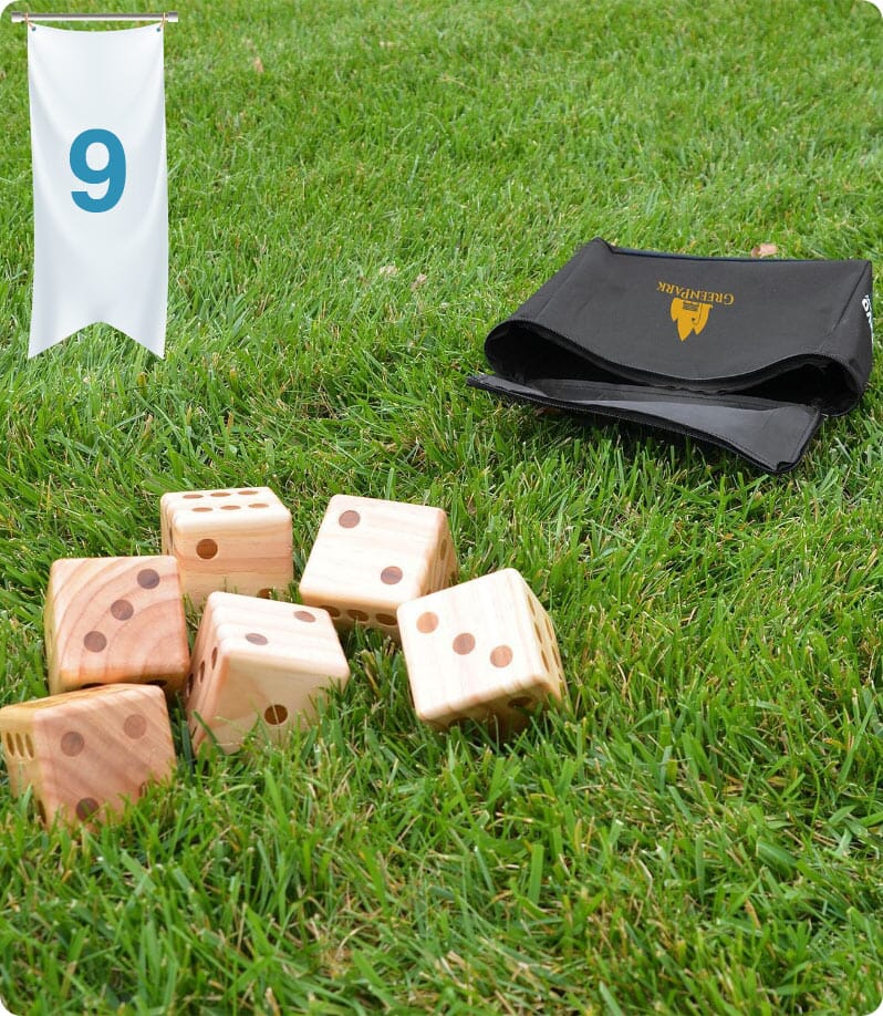 Giant Wooden Yard Dice