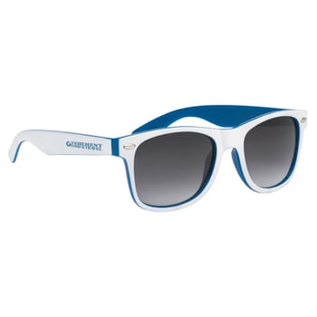 White and blue retro sunglasses