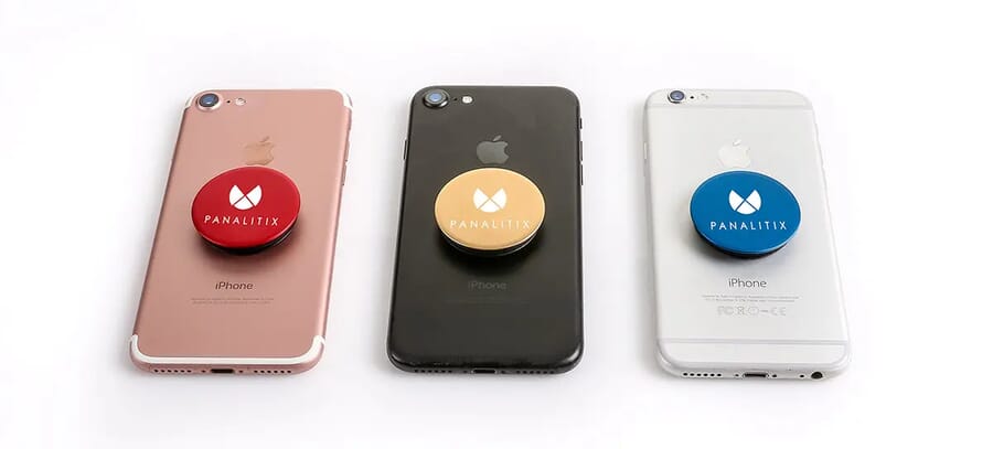 Customized metal popsockets on iphones