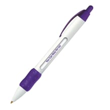 White and purple BIC Widebody pen