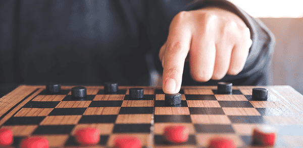 Checkers game board