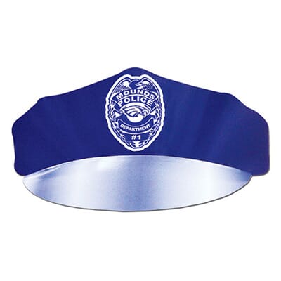 Fun paper police cap giveaway