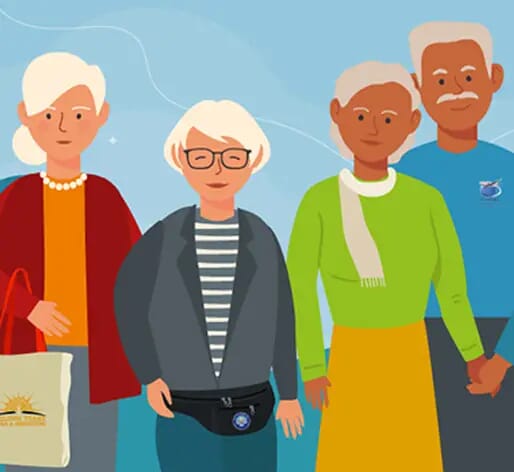 Illustration of seniors and baby boomers