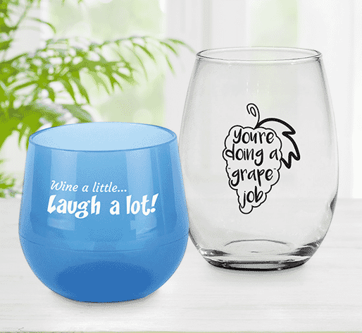 wine cups with funny sayings