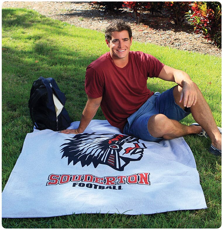 custom sweatshirt blanket for senior gift