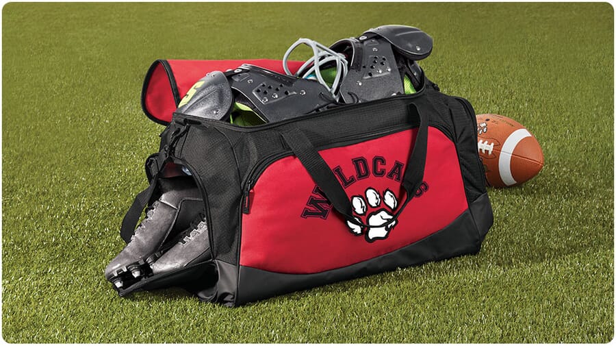 custom team duffel