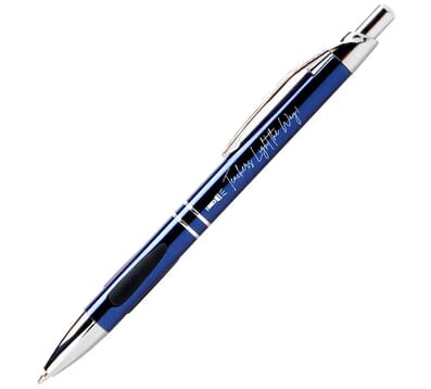 Metal pen with teacher appreciation saying