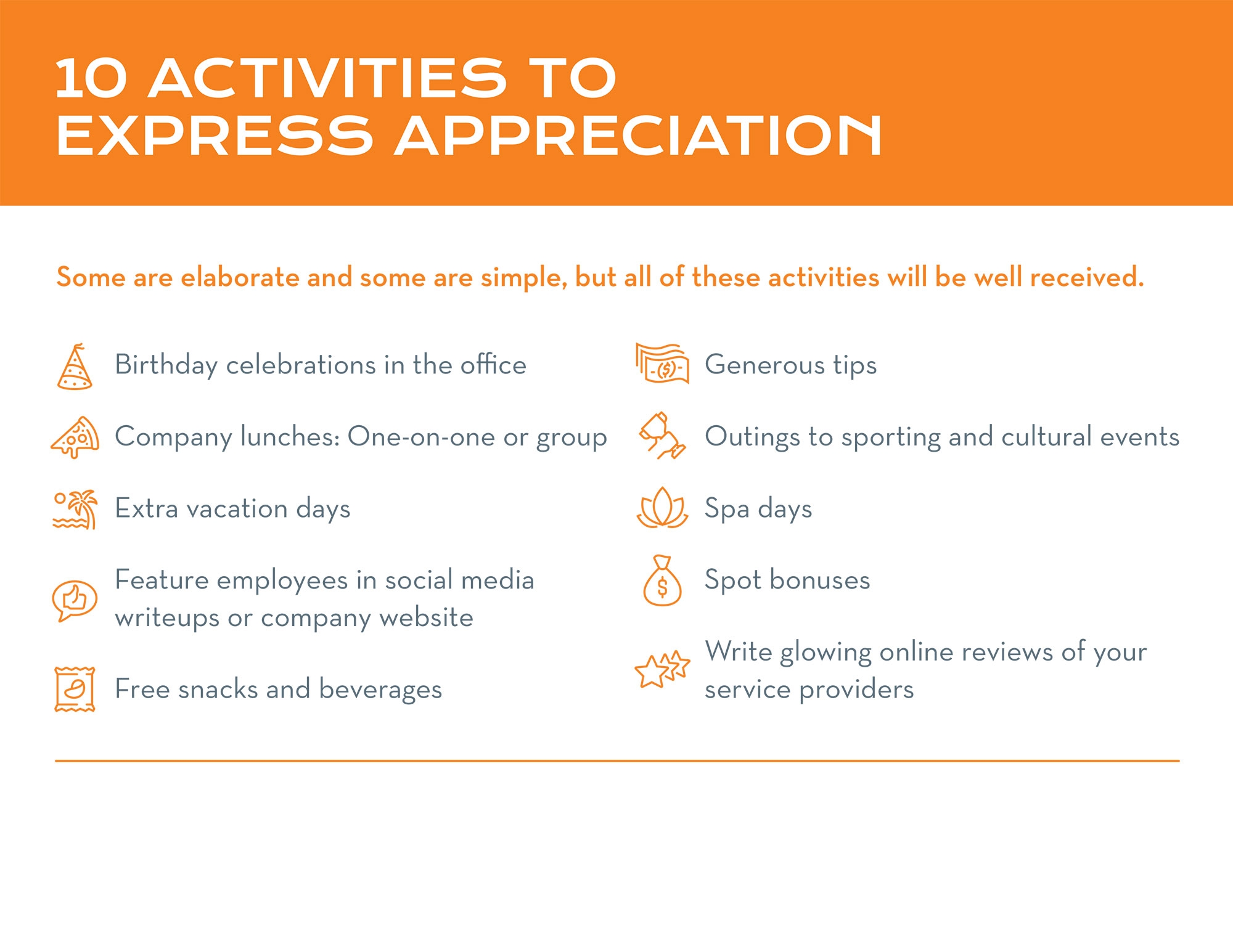 Activities to Express Appreciation