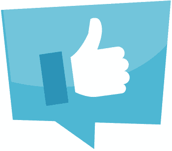blue thumbs up icon