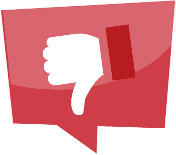 red thumbs down icon