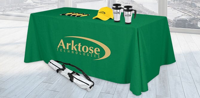 Table cover and giveaways