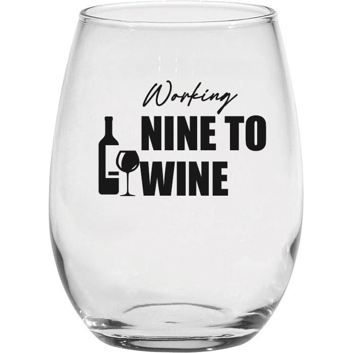 stemless wine glass Thought you saidpour me a glass Yoga class