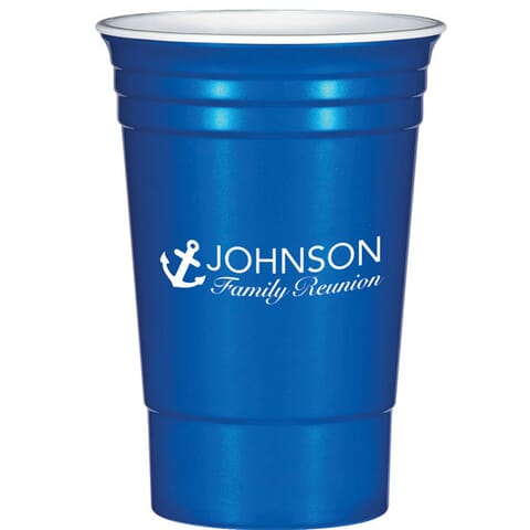 Reusable cup with logo