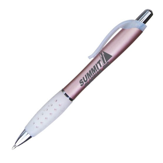 ergonomic pen with one color logo