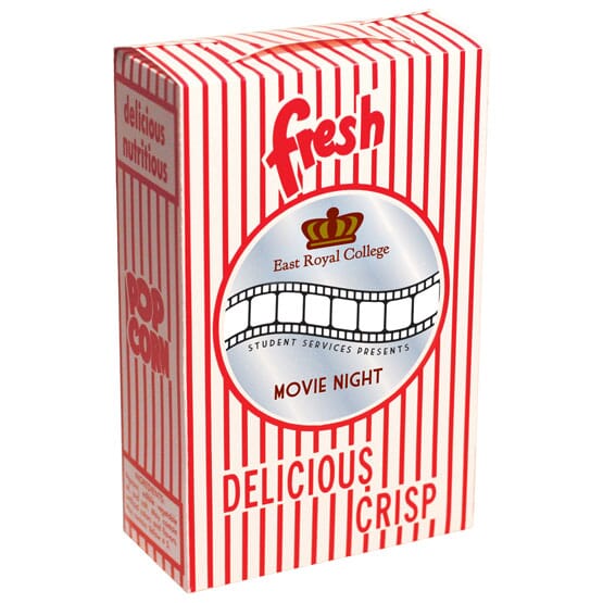 Closed Top Movie Popcorn Box