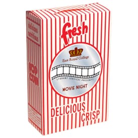 Closed Top Movie Popcorn Box