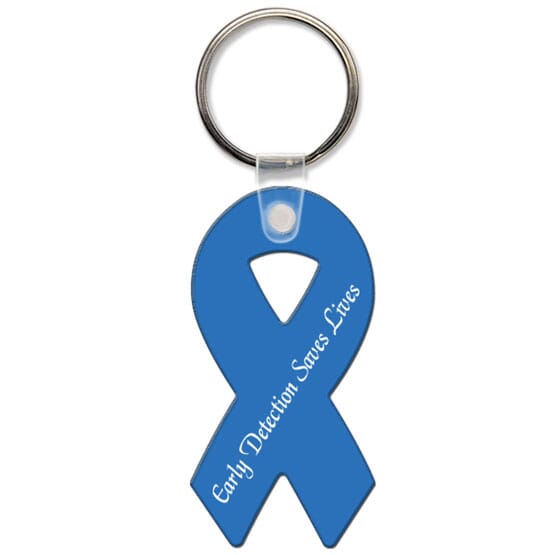 blue awareness ribbon keychain