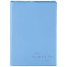 Blue Neoskin journal cover with debossed logo