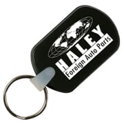 Black soft key tag
