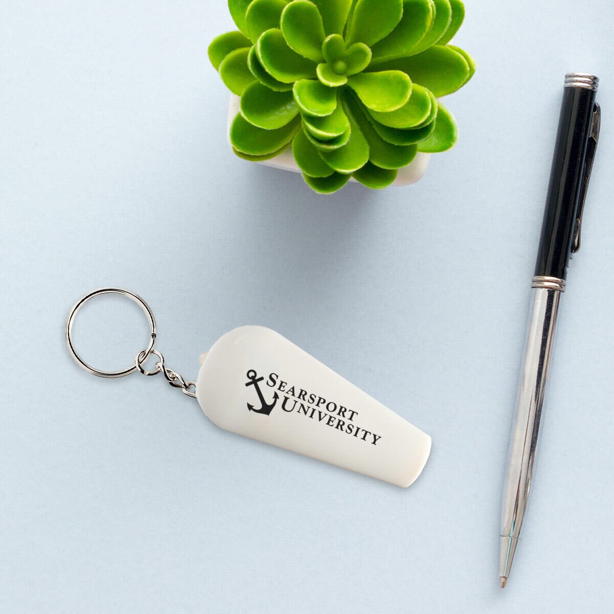 Promotional Whistle Keychain Rings - Green - Whistle Keychains