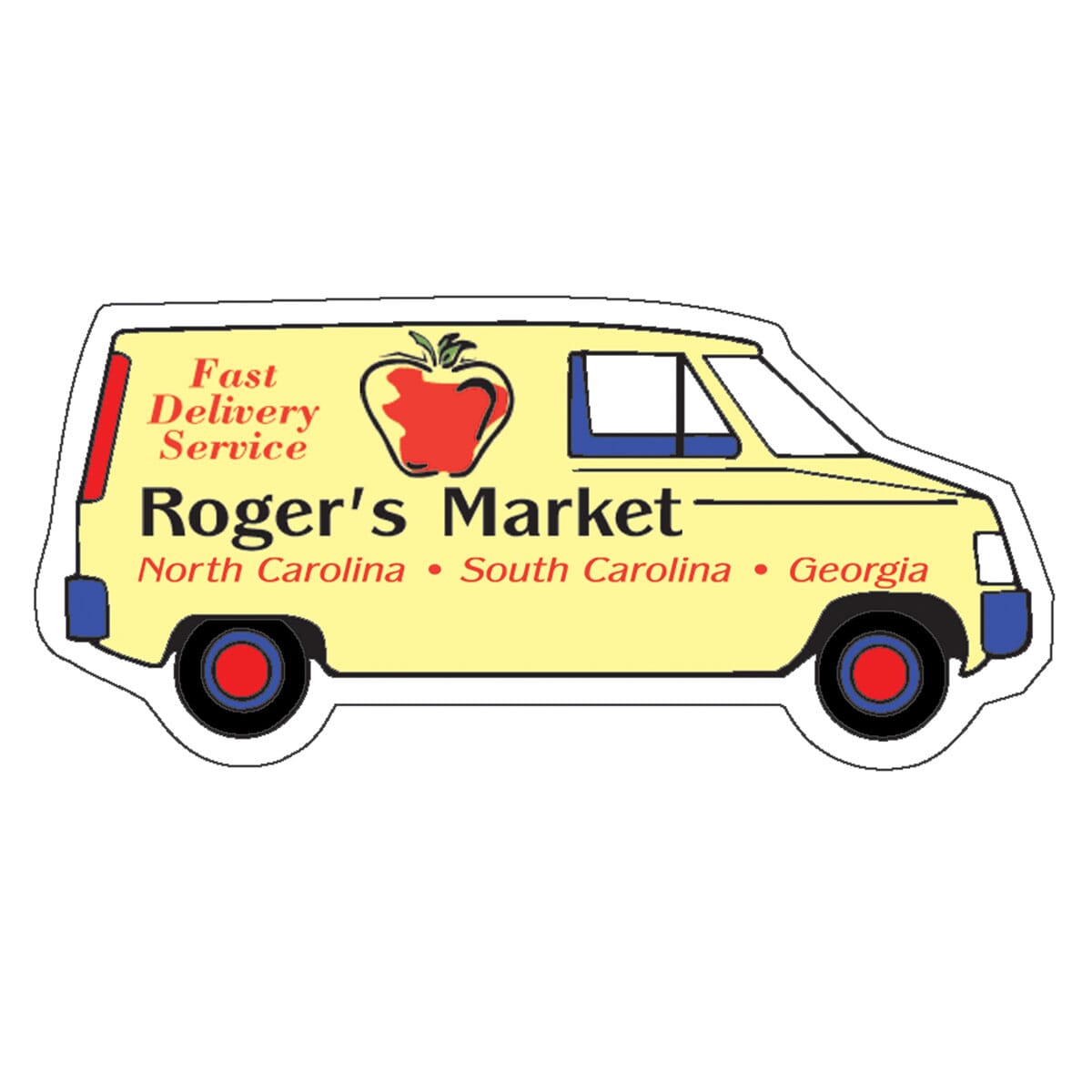Special Shaped Magnet Medium Van