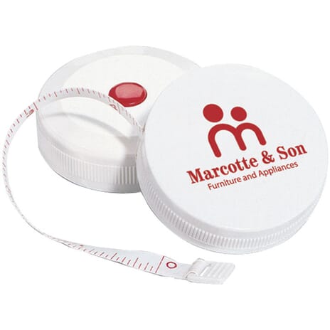 Round measuring tape with logo