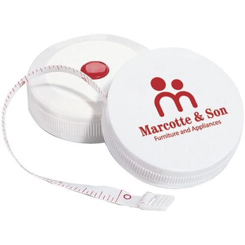 Round measuring tape with logo