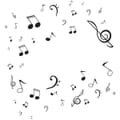 Musical notes balloon design